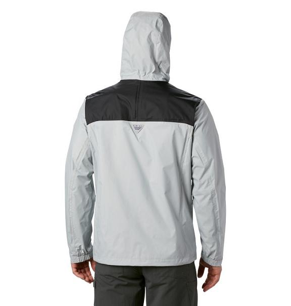 Columbia PFG Storm Rain Jacket Grey Blue For Men's NZ90573 New Zealand